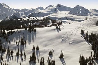 Whistler Mountain Skiiers, British Columbia.
