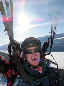 Paragliding at Revelstoke in British Columbia 