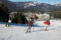 Skiers at Whistler Blackcomb