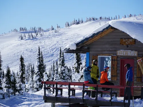 Ski in cabin at Hudson Bay Mountain