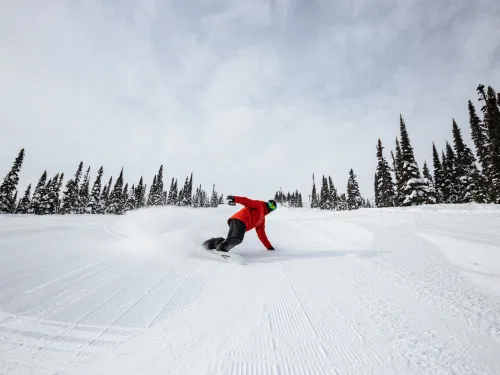 Snowboarder at Powder King, BC