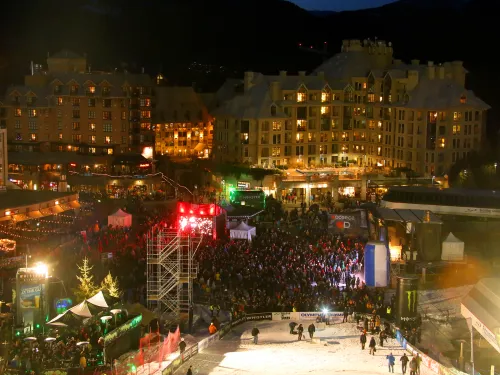 Night crowd at Whistler