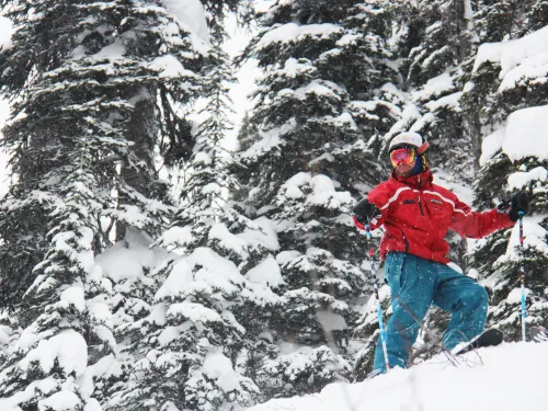 Looking down at Powder King