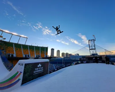 Style Experience Edmonton snowboard big air Riley Main