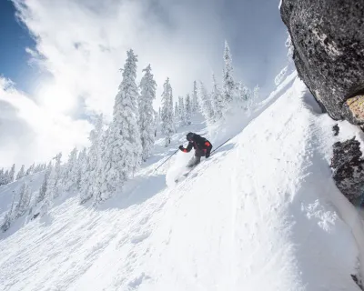 Skier at RED Mountain, Rossland BC photo Ashley Voikin