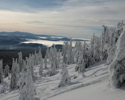 Baldy Mountain Resort Skiers-Distance Credit SnowSeekers Photographer Chris Wheeler