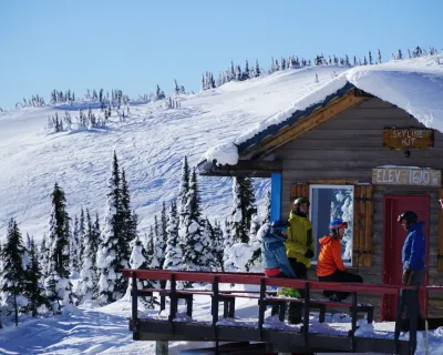 Ski in cabin at Hudson Bay Mountain