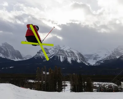 skier jump Lake Louise Ski Resort Alberta