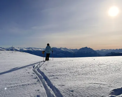 Marmot Basin Japer Alberta skier mountain view Jeremy Derksen