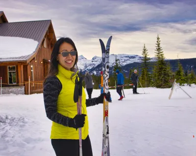 nordic skiing Raven Lodge Mt Washington BC Stevie Gaultier