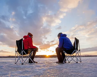 Ice Fishing Dragon Lake Quesnel BC Bonnie Grenon