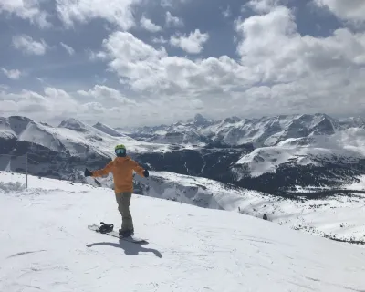 Sunshine Village snowboard surf skate adventure Drew Rogers