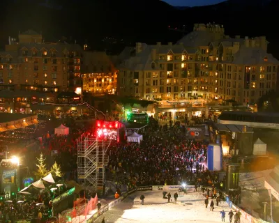 Night crowd at Whistler