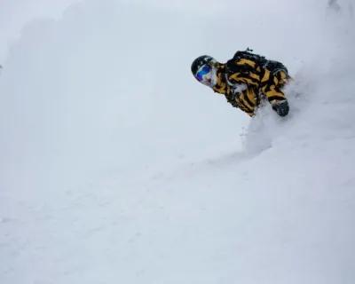 Skiing in powder