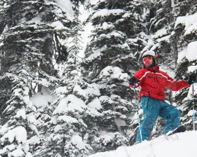 Looking down at Powder King