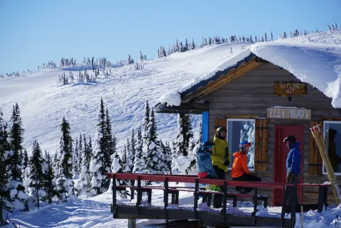 Ski in cabin at Hudson Bay Mountain