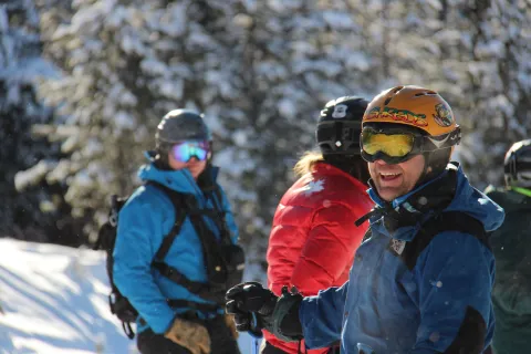 A group of skiers at Troll Ski Resort