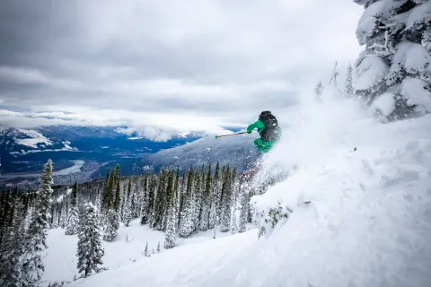 Revelstoke Mountain Resort BC JJ Vinet skier