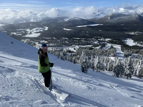 Jennifer Crabtree skiing Mount washington Nora O'Malley