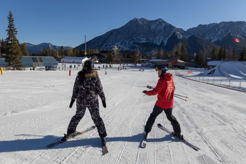 Ski Lesson Nakiska Ski Area Paul Lavoie