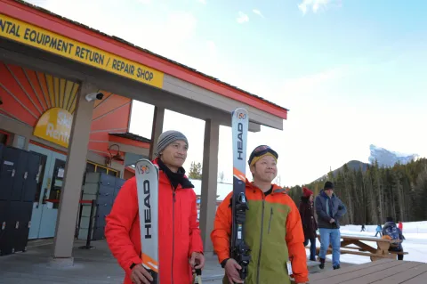 Nakiska AB rental shop Head skis Jeremy Derksen SnowSeekers