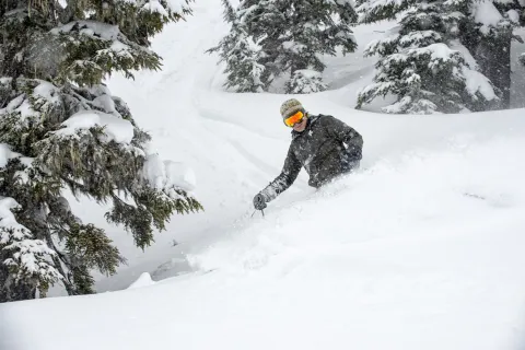 Skiing shames mountain