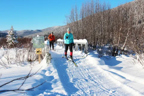 XC skiing Wells