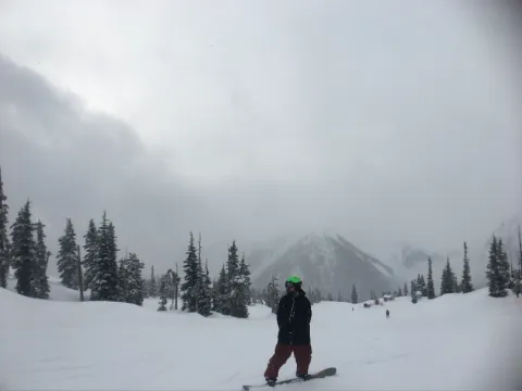 Skiing at Shames