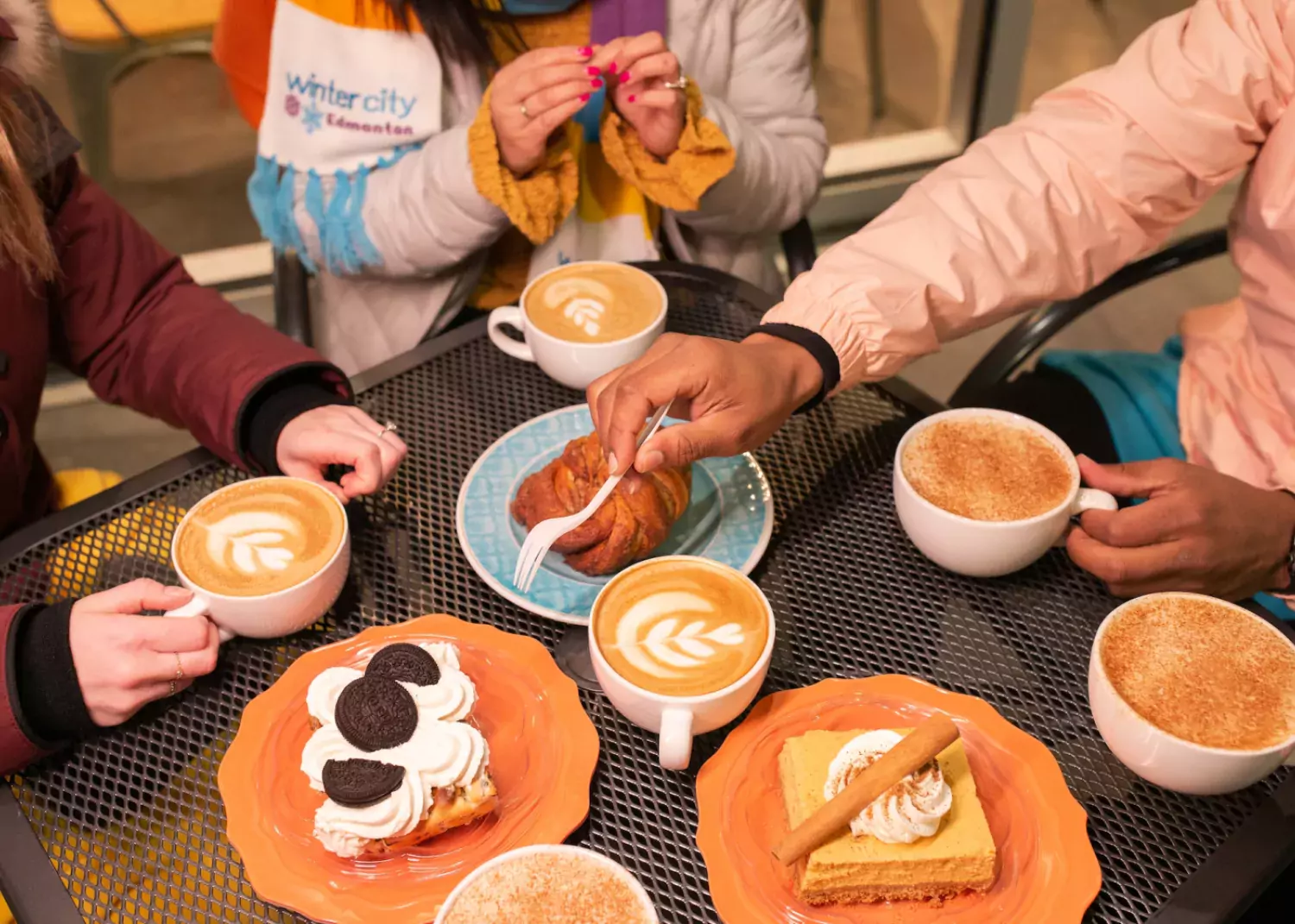 All the goodies! Perfect for a visit, or an after activity refuel. photo: Dallas Curow Square 1 coffee and treats Dallas Curow
